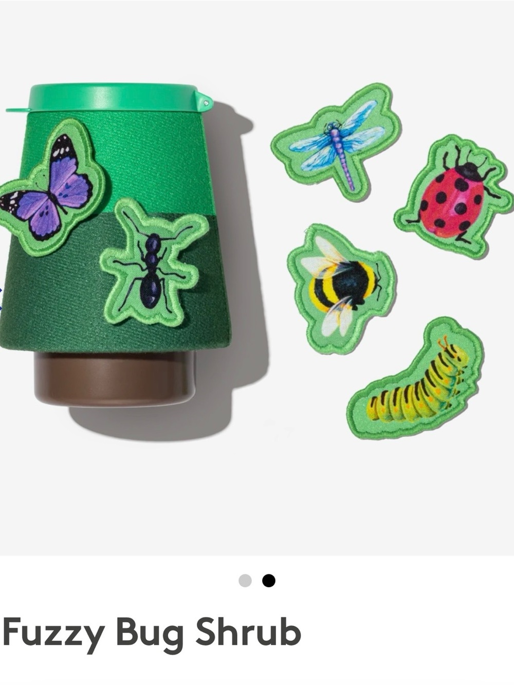 Fuzzy Bug Shrub Plush Play Set - Green